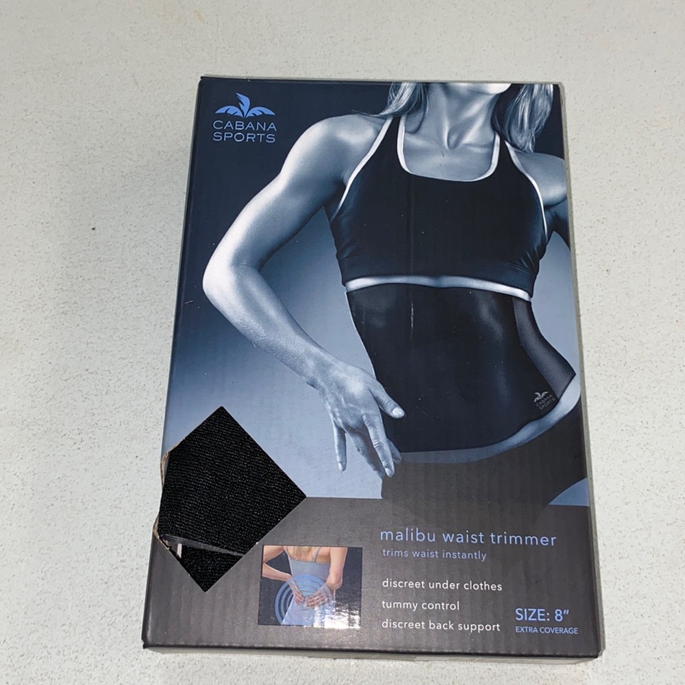 womens malibu waist trimmer tummy control size 8” extra coverage brand new